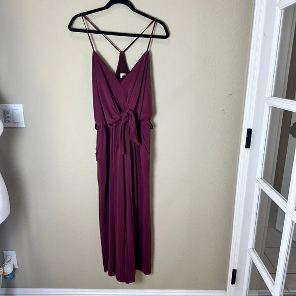 LAJU Los Angeles Halter Back Tie Front Mesh Pantsuit Jumpsuit Onesie size Medium - Picture 3 of 10